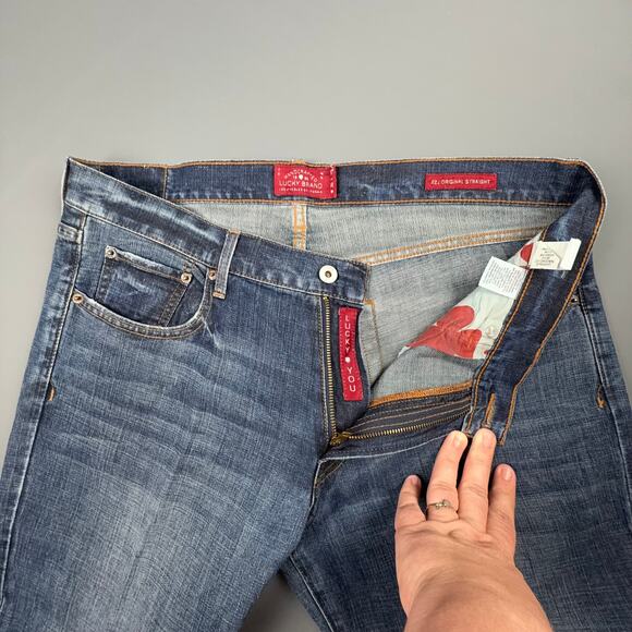 Lucky Brand 221 Original Straight Jeans 36x34 Classic Mid Wash Denim - Picture 5 of 10